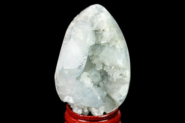 Crystal Filled Celestine (Celestite) Egg Geode - Madagascar #172663